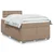 Vidaxl Box spring postelja z vzmetnico kapučino 120x190cm umetno usnje