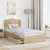 Krevet s od storage Sonoma hrast 70 x 190 cm Konstruirano drvo