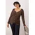 Trendyol Curve Ženska bluza Tbbaw26Af00029, Braon
