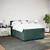 Vidaxl Box spring postelja z vzmetnico temno zelena 160x200 cm žamet