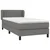 vidaXL Box spring postelja z vzmetnico temno siva 100x200 cm blago