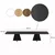Hanah Home Klub sto Mushroom 180x40x42cm Crni