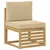 Set vanjskih sofa s jastukom 5 pcs Bijela i bež Poliester