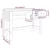 Radni stol HAMAR tamnosivi 110 x 40 x 75 cm od masivne borovine