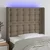 Vidaxl LED posteljno vzglavje taupe 103x16x118/128 cm blago