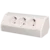 Nadgradni set utičnica 3xšuko maks. 3680W beli/boja srebra Orno