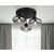 Plafonska svetiljka Shaun E27 maks. 3x40W fi 40x24cm crna Globo