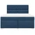 Vidaxl Box spring postelja z vzmetnico modra 180x200 cm blago