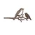Aberto Design Dekorativna figura Bird On The Branch 02, 40x20 cm, 1.5 mm