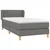 Vidaxl Box spring postelja z vzmetnico temno siva 80x200 cm blago