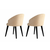 HANAH HOME Set 2 stolice Bentley Beige Black