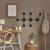 WallXpert metalni zidni ukras 5307, strukturna formula molekula etanola, 60 x 35 cm, crni