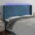 Vidaxl LED posteljno vzglavje temno modro 163x16x118/128 cm žamet