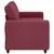 Vidaxl Dvosed vinsko rdeč 180x77x82 cm blago