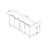Hanah Home Konzolni sto Zerra, 150x75x36 cm, Belo-hrast boje