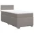 vidaXL Box spring postelja z vzmetnico taupe 90x200 cm blago