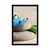 Plakat modri metulj na Zen kamnu - 20x30 silver