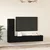 TV Kabinet za Zid Zidne 2 pcs Crni hrast Konstruirano drvo