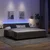 vidaXL vidaXL Box Spring Postelja z Blazino in LED Temno Rjava 200x200 cm Tkanina, (22067259)