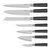 KLARSTEIN set nožev s stojalom Kitano, 8-delni