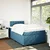 Vidaxl Box spring postelja z vzmetnico temno modra 120x200 cm žamet