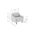 Atelier del Sofa Fotelja Robin 1, Bela