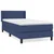 Vidaxl Box spring postelja z vzmetnico modra 90x190 cm blago