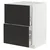 METOD / MAXIMERA Pod.element sudop. i 2front/2fioke, bela/Nickebo boja antracita, mat, 60x60 cm