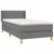 Vidaxl Box spring postelja z vzmetnico temno siva 90x190 cm blago