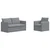 Set sofe 2 pcs Svjetlosiva 156 x 82 x 85 cm Tkanina