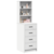 Highboard s ladicama Bijelo 40 x 41 x 135 cm Konstruirano drvo