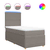 vidaXL Box spring postelja z vzmetnico taupe 90x200 cm blago