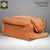 Moška usnjena toaletna torba Leonardo Verelli/CLUTCH/sv. rjava