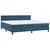 Vidaxl Box spring postelja z vzmetnico LED temno modra 200x200cm žamet