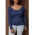 Trendyol Curve Ženska bluza Tbbaw26Af00112, Tamnoplava