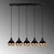 Opviq Yildo 7010 Visilica, E27, 5x40W, IP20, Crna