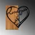Wallity Zidna dekoracija i Love You, 54 x 58 cm,  Smeđa