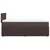 Vidaxl Box spring postelja z vzmetnico temno rjava 80x200 cm blago