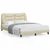 Vidaxl Posteljni okvir brez vzmetnice Hvar krem 140x190 cm blago
