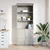 Visoka komoda siva betona 70x35x180 cm od konstruiranog drva
