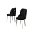 Hanah Home set trpezarijskih stolica Newa 8 kom, crna tkanina Babyface, hromirane metalne noge