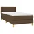 Vidaxl Box spring postelja z vzmetnico temno rjava 100x200 cm blago