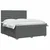 vidaXL Postelja boxspring z vzmetnico Temno siva 140 x 190 cm Blago