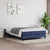 Greatstore Box spring postelja z vzmetnico modra 160x200 cm blago