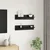 Polica na zidu s policom 2 pcs Crni hrast 80 x 11,5 x 18 cm