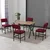 HANAH HOME Set Trpezarijski sto i 4 stolice Dubai Burgundy Walnut