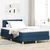 Vidaxl LED Box Spring Postelja z LED trakami Modra 120 x 200 cm blago