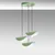 Opviq Luster Eger-Mr-964, 75-106cm, O50 cm, 3xE27, Zeleni