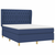 Greatstore Box spring postelja z vzmetnico modra 140x200 cm blago