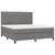 vidaXL Box spring postelja z vzmetnico temno siva 160x200 cm blago